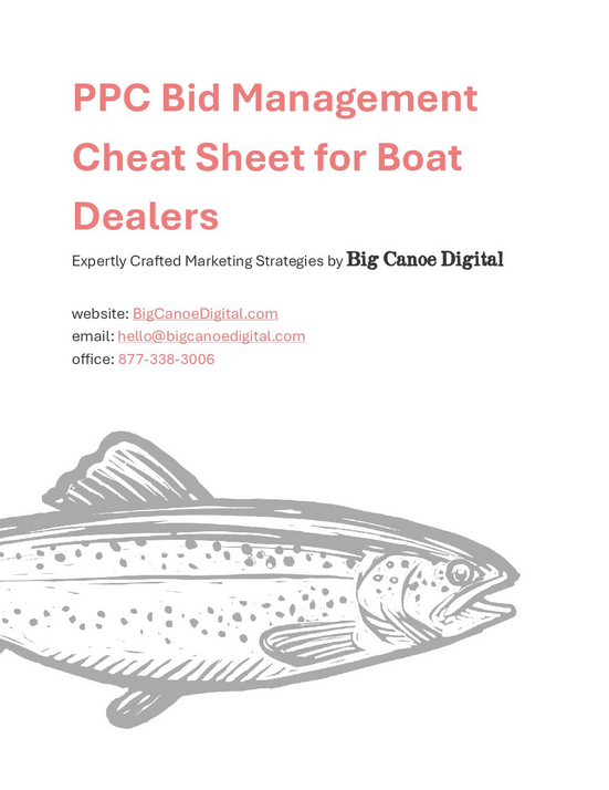 PPC Bid Management Cheat Sheet for Boat Dealers