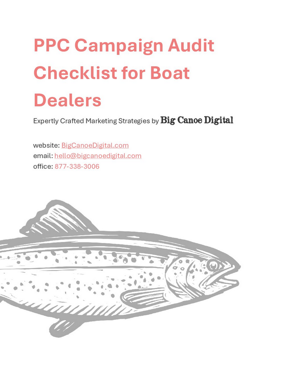 PPC campaign audit checklist for boat dealers