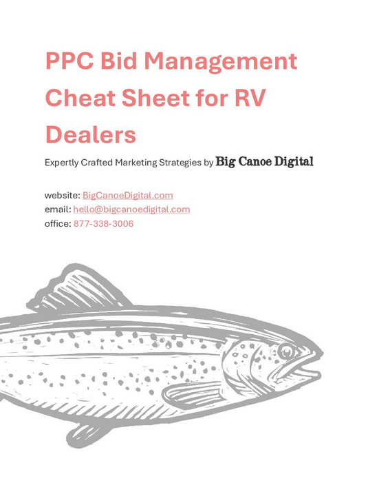 PPC Bid Management Cheat Sheet for RV Dealers